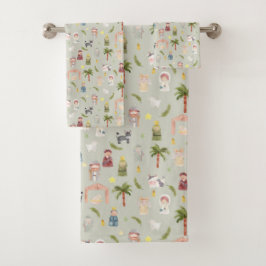 Weihnachts-Weihnachtsfeiertag Sage Bath Handtuch S Badhandtuch Set