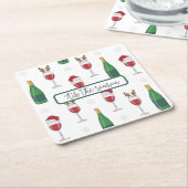 Weihnachts-Weihnachtsfeiertag - Schnee Rechteckiger Pappuntersetzer (angewinkelt)