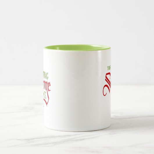 Weihnachts-Weihnachtsfeiertag Zweifarbige Tasse (Mittel)