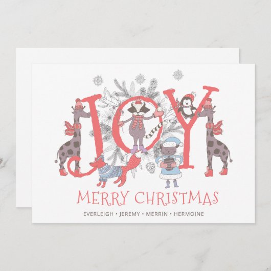 Weihnachts-Weihnachtsfeiertage Feiertagskarte (Vorne/Hinten)