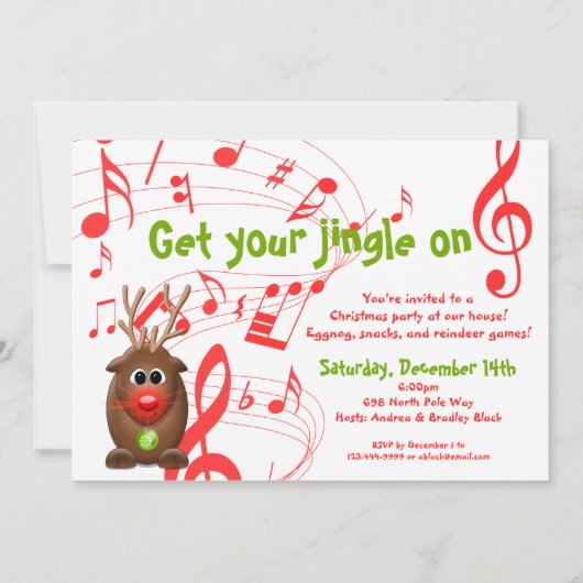 Weihnachts-Weihnachtsfeiertage im Weihnachtsmann Einladung (Rückseite)