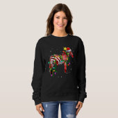 Weihnachts-Weihnachtsfeiertage in Zebra Weihnachte Sweatshirt (Vorne ganz)