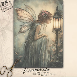 Weihnachts-Weihnachtsfeiertage - Lampendekoupage Seidenpapier