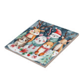 Weihnachts-Weihnachtsfeiertage - niedliche Tiere Fliese (Seite)