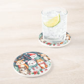 Weihnachts-Weihnachtsfeiertage - niedliche Tiere Getränkeuntersetzer (Seite)