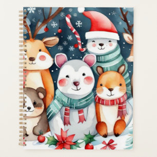 Weihnachts-Weihnachtsfeiertage - niedliche Tiere Planer