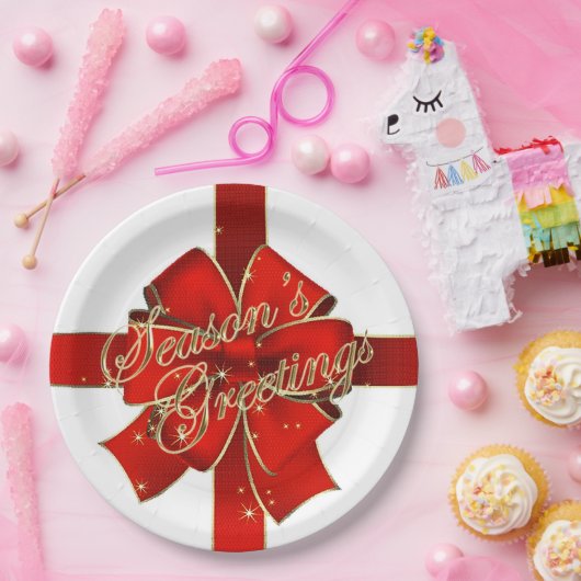 Weihnachts-Weihnachtsfeiertage Pappteller (Party)