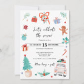 Weihnachts-Weihnachtsfeiertage zum Party Einladung (Vorderseite)