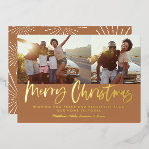 Weihnachts-Weihnachtsfest 2 Foto Urlaub Folien Feiertagskarte