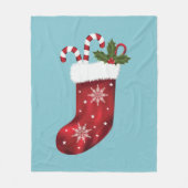 Weihnachts-Weihnachtsfest auf Blue Fleecedecke (Vorderseite)