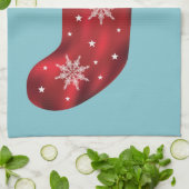 Weihnachts-Weihnachtsfest auf Blue Geschirrtuch (Gefaltet)