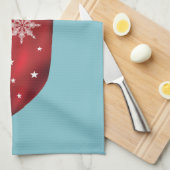 Weihnachts-Weihnachtsfest auf Blue Geschirrtuch (Viertel Falte)