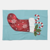 Weihnachts-Weihnachtsfest auf Blue Geschirrtuch (Horizontal)