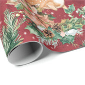 Weihnachts-Weihnachtsfest Geschenkpapier (Rolleneckpunkt)
