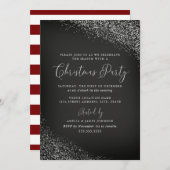 Weihnachts-Weihnachtsfest im Chalkboard Weißer Rot Einladung (Vorne/Hinten)