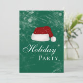 Weihnachts-Weihnachtsfest im Winter Party Einladung (Stehend Vorderseite)