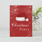 Weihnachts-Weihnachtsfest im Winter Party Einladung (Stehend Vorderseite)
