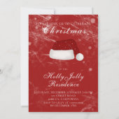 Weihnachts-Weihnachtsfest im Winter Party Einladung (Rückseite)