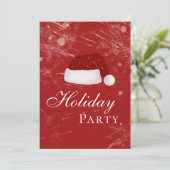 Weihnachts-Weihnachtsfest im Winter Party Einladung (Stehend Vorderseite)