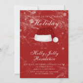 Weihnachts-Weihnachtsfest im Winter Party Einladung (Rückseite)
