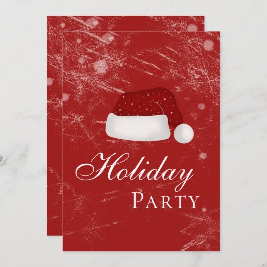 Weihnachts-Weihnachtsfest im Winter Party Einladung (Vorne/Hinten)