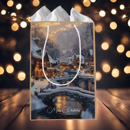 Weihnachts-Weihnachtsfest in Moonlit Kleine Geschenktüte