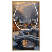 Weihnachts-Weihnachtsfest in Moonlit Kleine Geschenktüte (Rückseite)