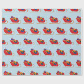 Weihnachts-Weihnachtsfest in Sleigh - nahtlos Geschenkpapier (Flach)