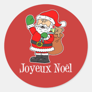 Weihnachts-Weihnachtsfest-Joyeux-Weihnachten (AUF  Runder Aufkleber