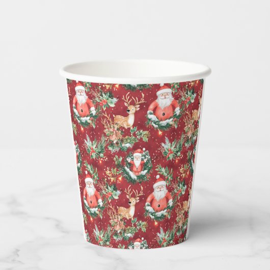 Weihnachts-Weihnachtsfest Pappbecher (Rückseite)