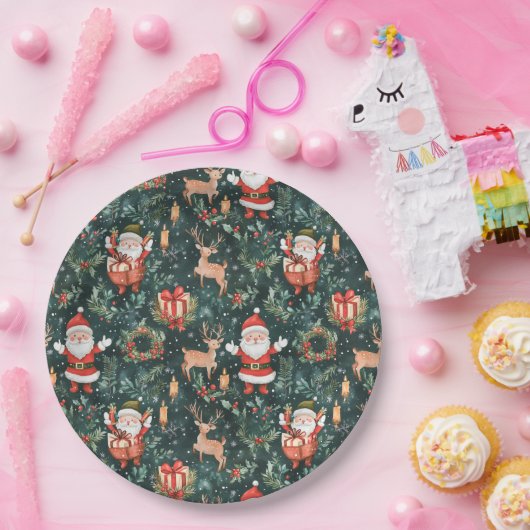 Weihnachts-Weihnachtsfest Pappteller (Party)