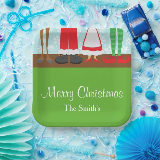 Weihnachts-Weihnachtsfest Pappteller (Party)