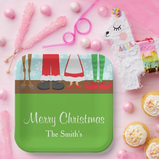 Weihnachts-Weihnachtsfest Pappteller (Party)