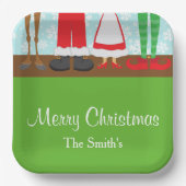 Weihnachts-Weihnachtsfest Pappteller (Vorderseite)