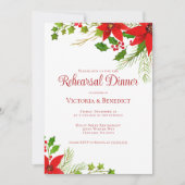 Weihnachts-Weihnachtsfest Poinsettia Probe Abendes Einladung (Vorderseite)