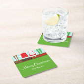 Weihnachts-Weihnachtsfest Rechteckiger Pappuntersetzer (Vor Ort)