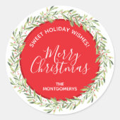 Weihnachts-Weihnachtsfest Runder Aufkleber (Vorderseite)