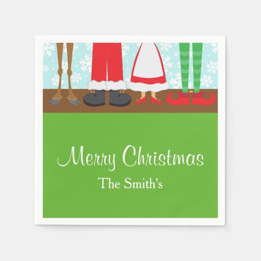 Weihnachts-Weihnachtsfest Serviette (Vorderseite)