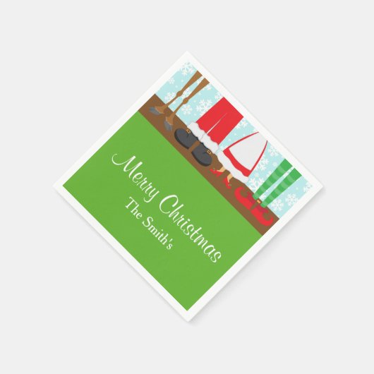 Weihnachts-Weihnachtsfest Serviette (Ecke)