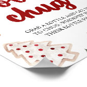 Weihnachts-Weihnachtsflasche Babyduschenschild Poster (Ecke)