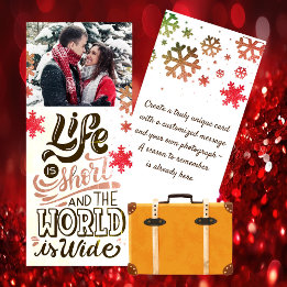 Weihnachts-Weihnachtsfoto-Karte für Reisen Feiertagskarte