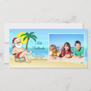 Weihnachts-Weihnachtsfoto-Karte Hawaiis. Feiertagskarte