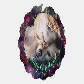 Weihnachts-Weihnachtsfoto-Vorlage Ornament Karte (Rechts)