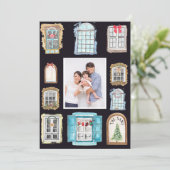 Weihnachts-Weihnachtsfotokarte der Familie Karte (Stehend Vorderseite)