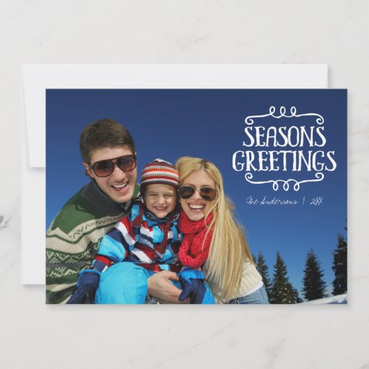 Weihnachts-Weihnachtsfotokarte der Saison Feiertagskarte (Vorderseite)