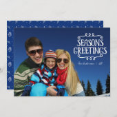 Weihnachts-Weihnachtsfotokarte der Saison Feiertagskarte (Vorne/Hinten)