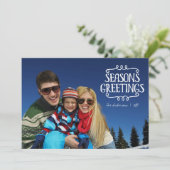 Weihnachts-Weihnachtsfotokarte der Saison Feiertagskarte (Stehend Vorderseite)