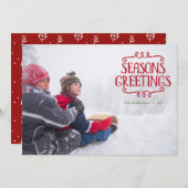 Weihnachts-Weihnachtsfotokarte der Saison Feiertagskarte (Vorne/Hinten)