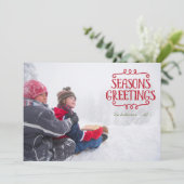 Weihnachts-Weihnachtsfotokarte der Saison Feiertagskarte (Stehend Vorderseite)