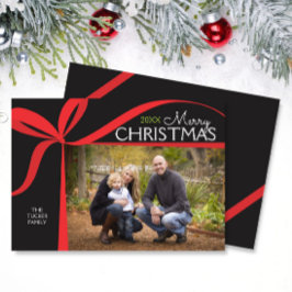 Weihnachts-Weihnachtsfotokarte Einladung